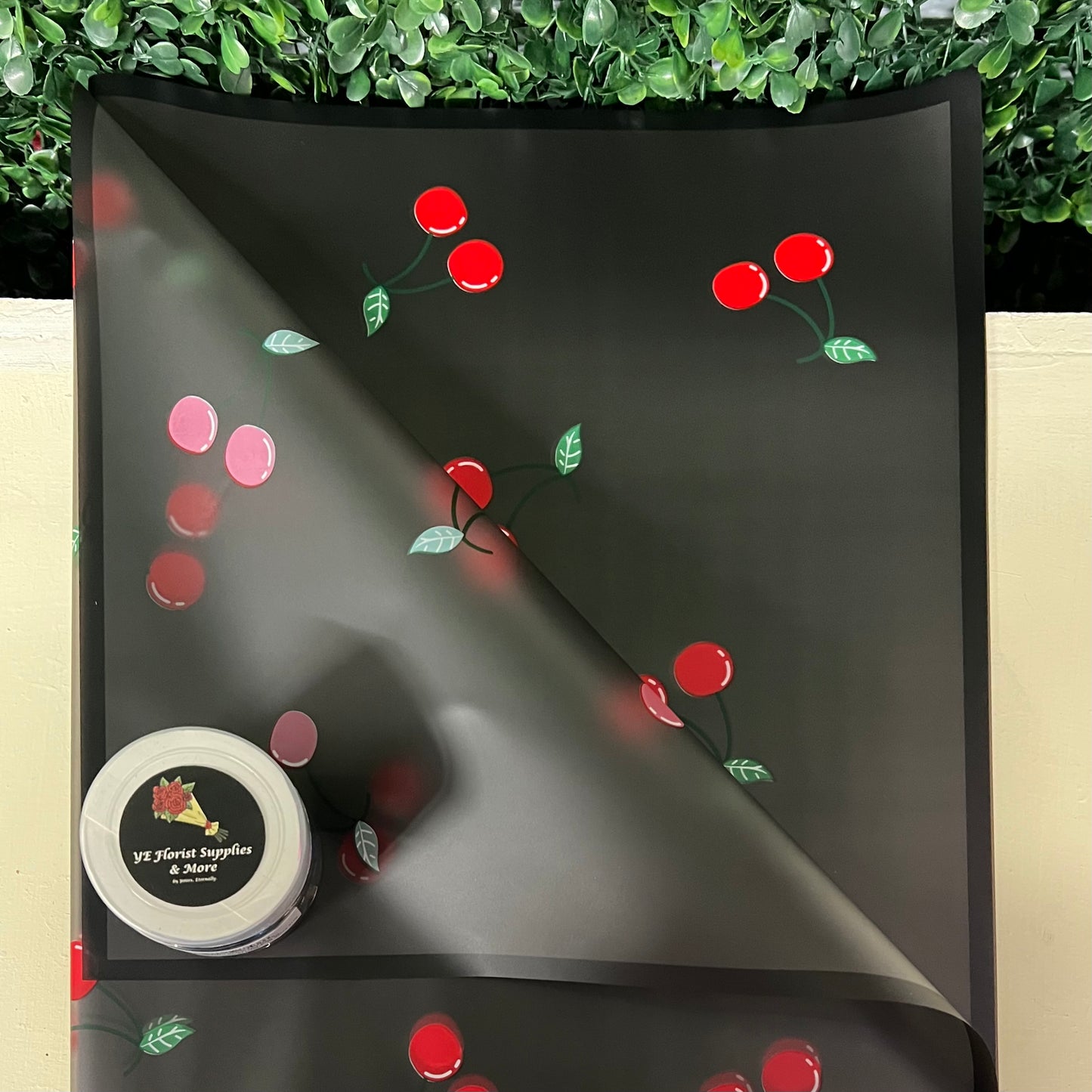 Cherry Print Translucent Wrapping Paper