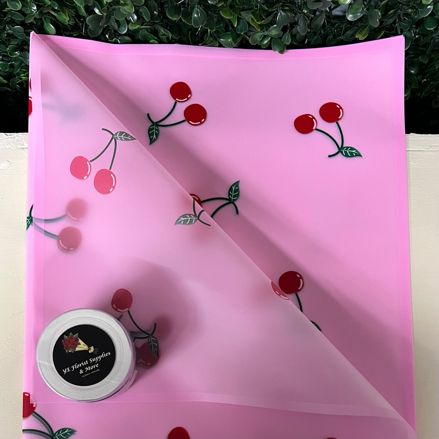Cherry Print Translucent Wrapping Paper