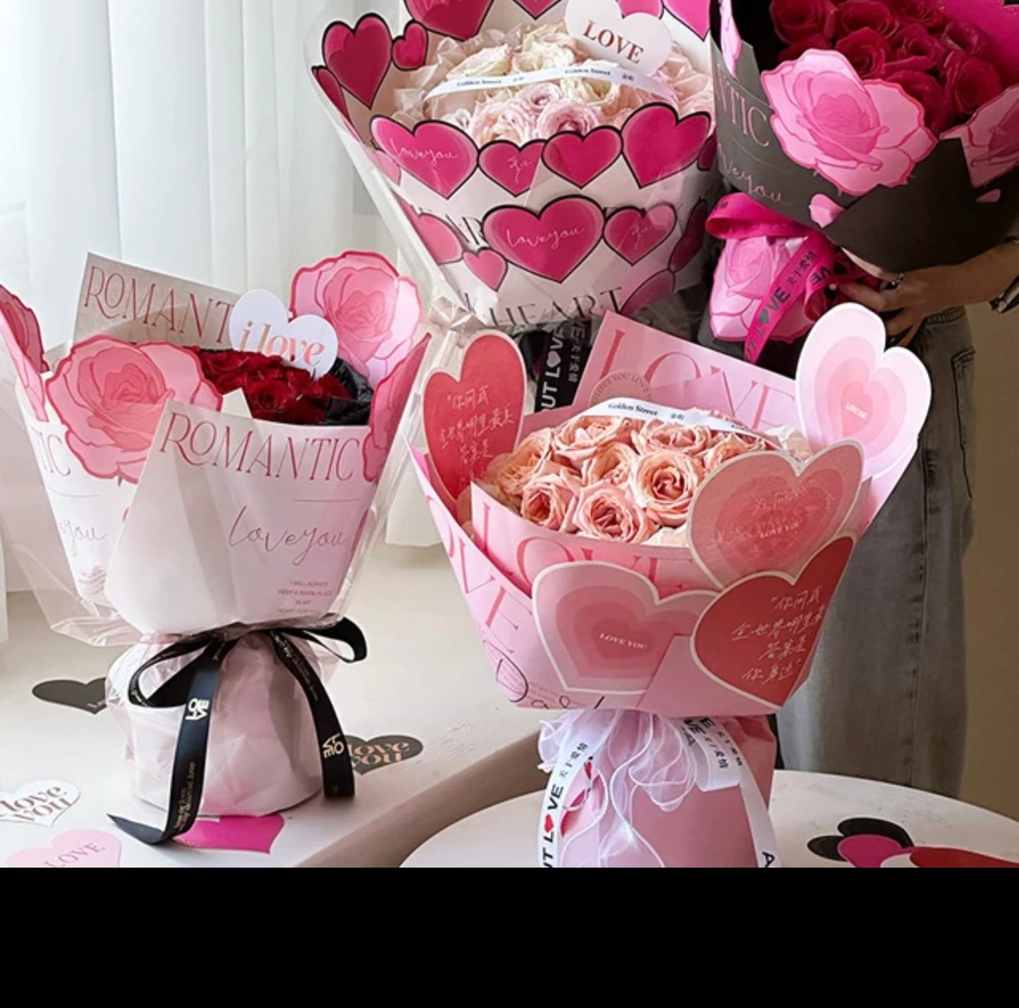 Love & Romantic Flower Wrapping Paper