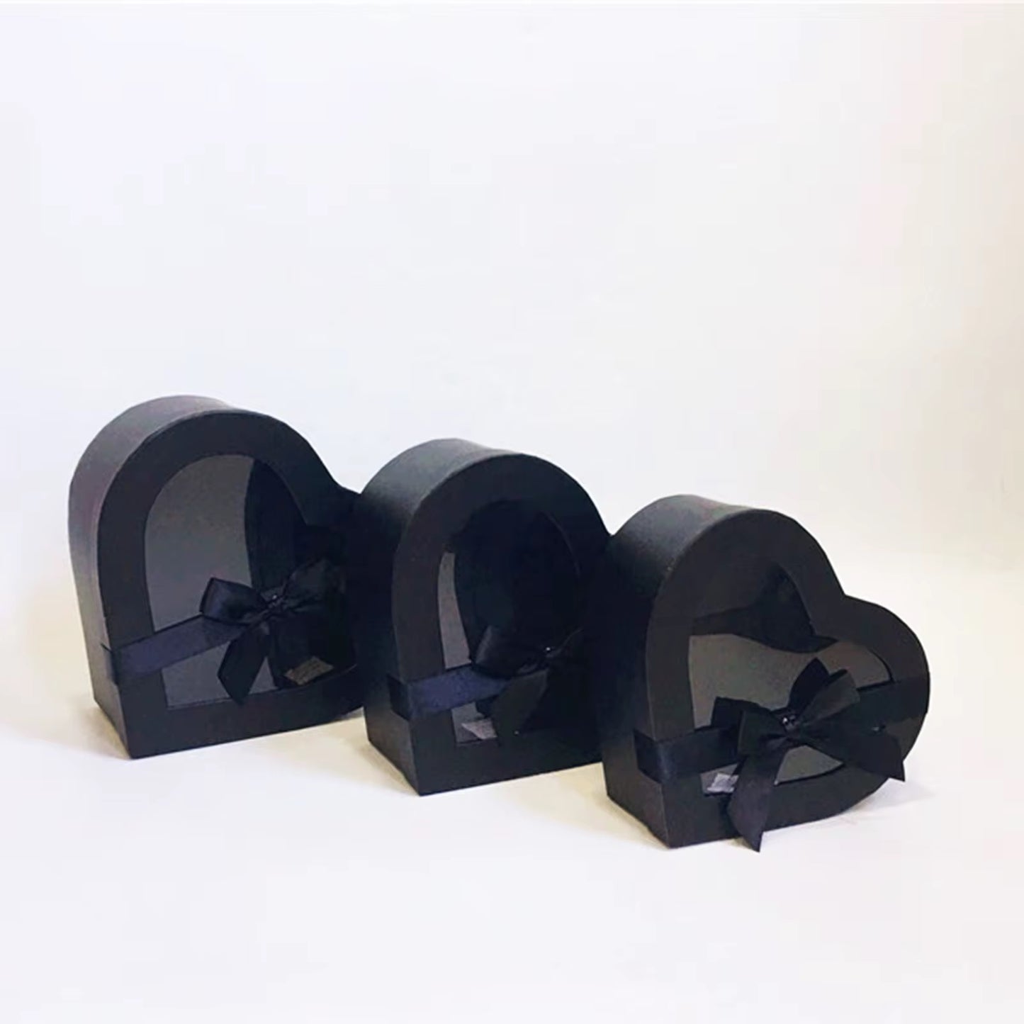 3pcs Heart with bow box