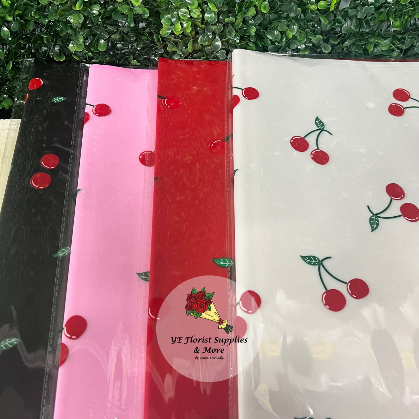 Cherry Print Translucent Wrapping Paper