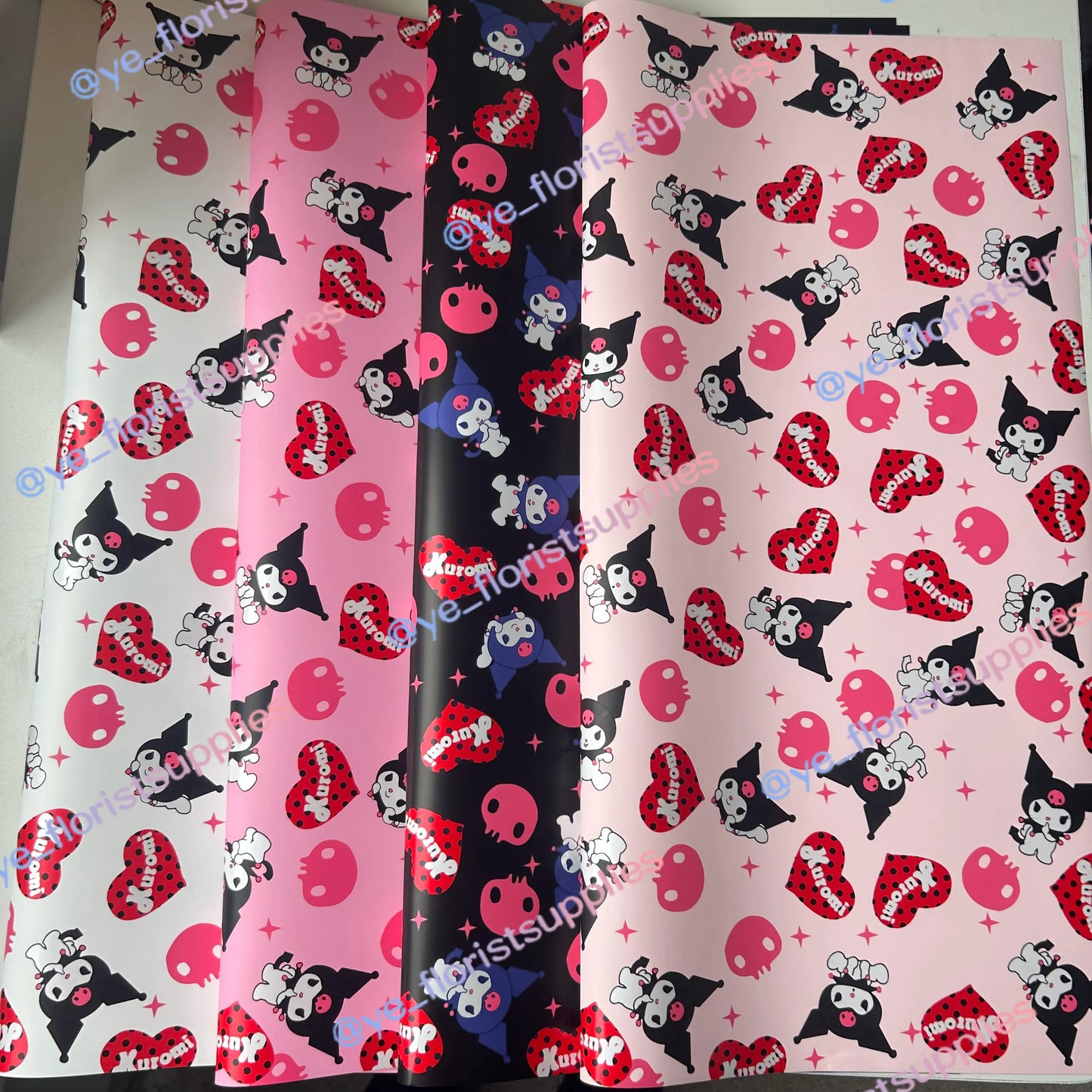 Kuromi Heart print Wrapping Paper