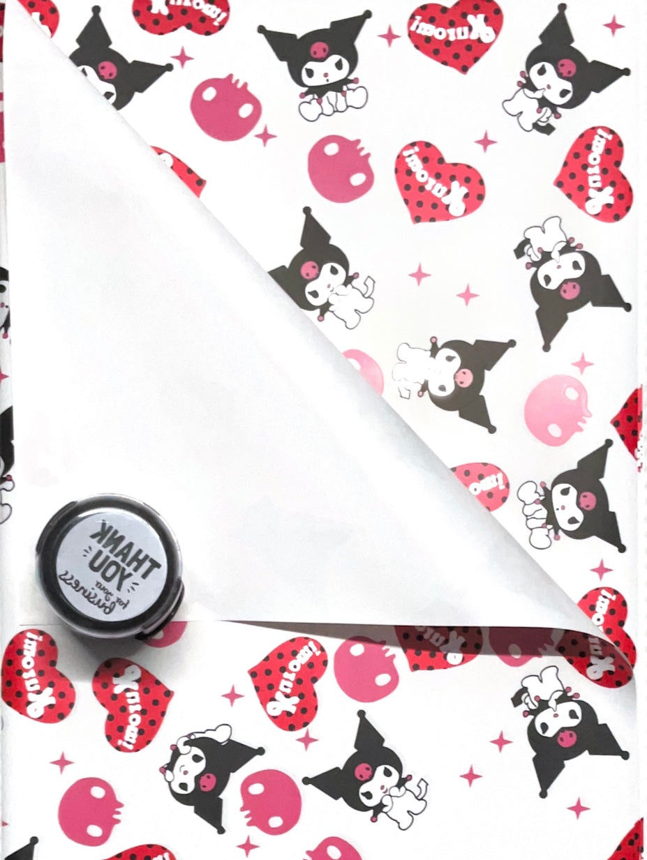 Kuromi Heart print Wrapping Paper