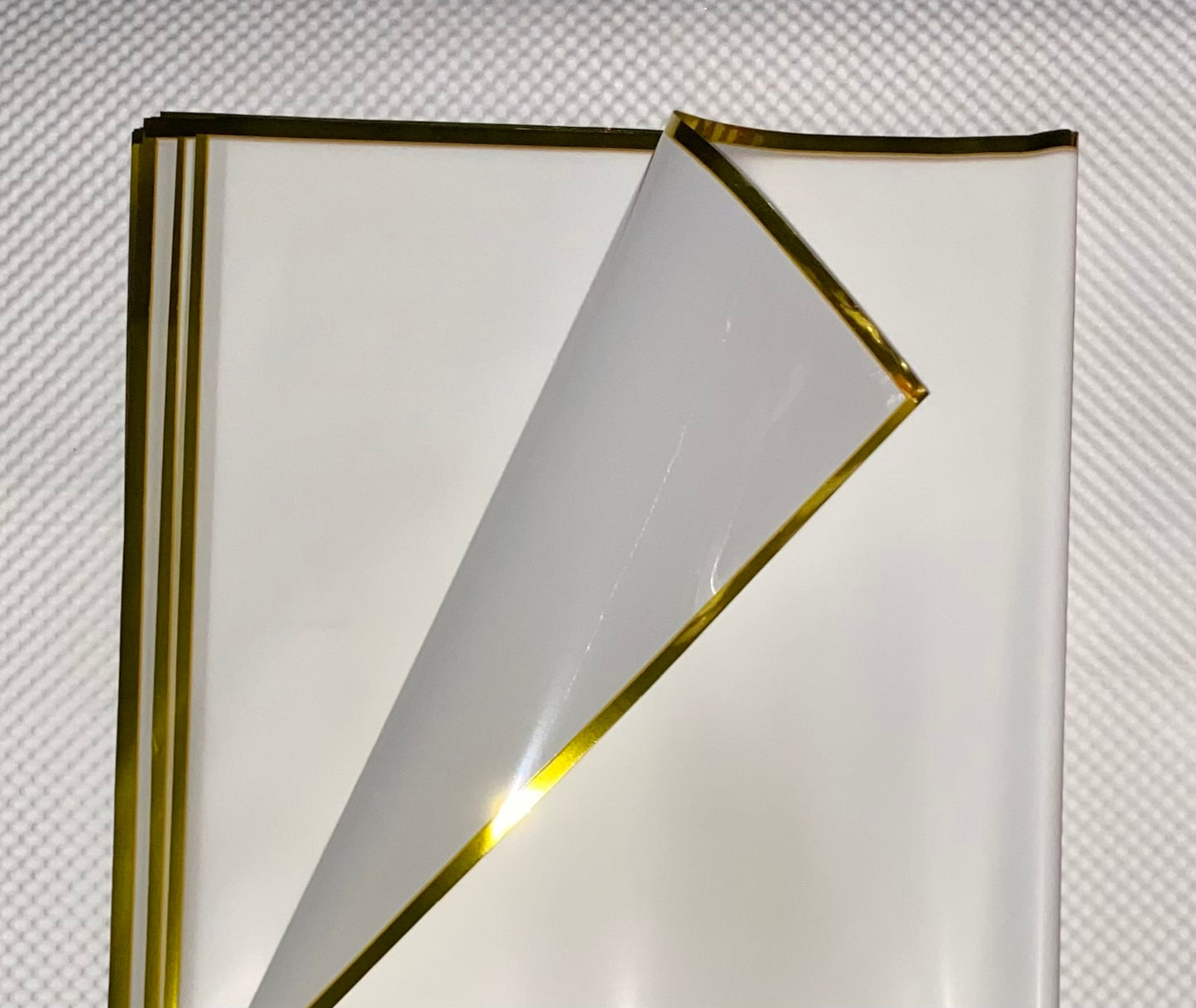 Gold chrome border glossy Wrapping Paper