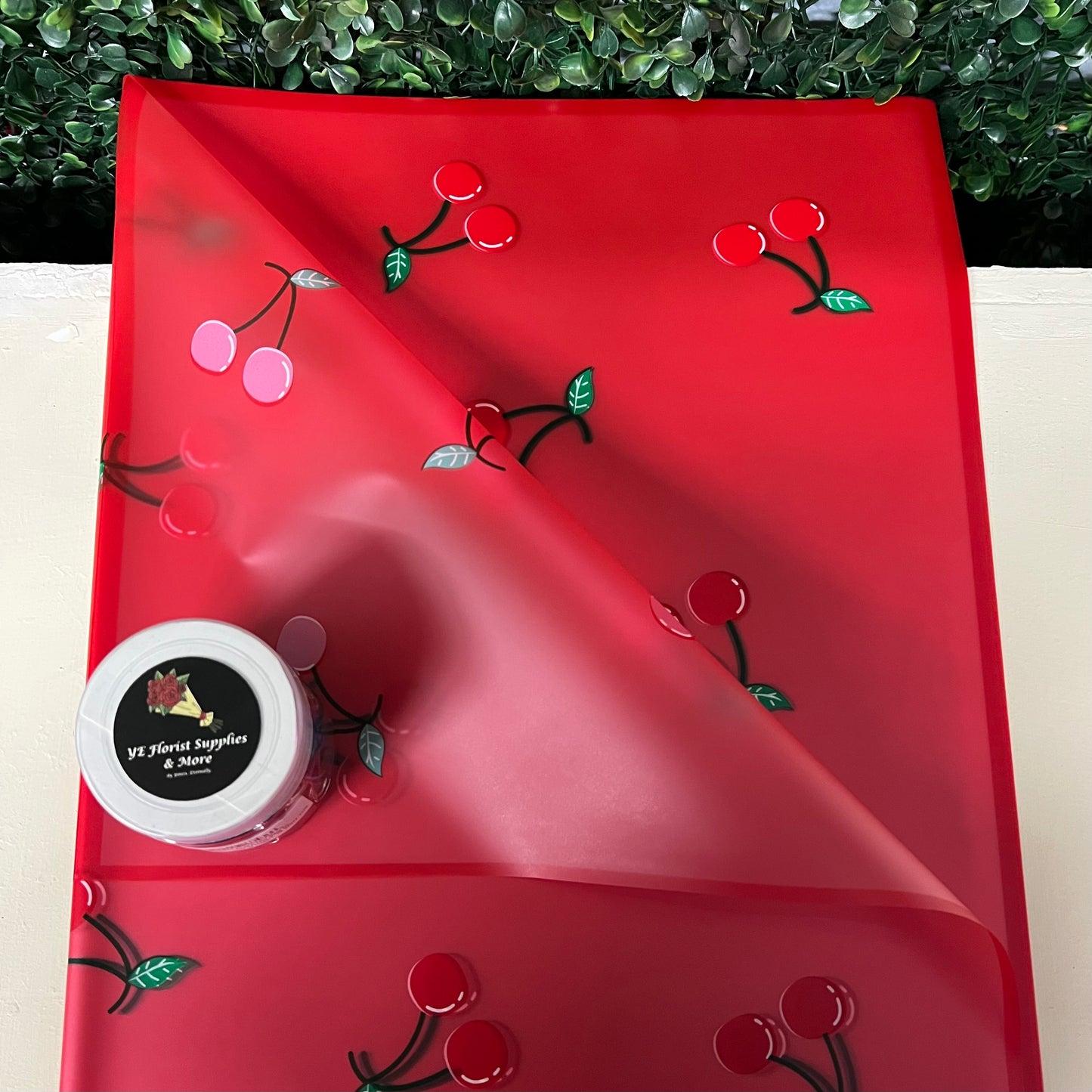 Cherry Print Translucent Wrapping Paper