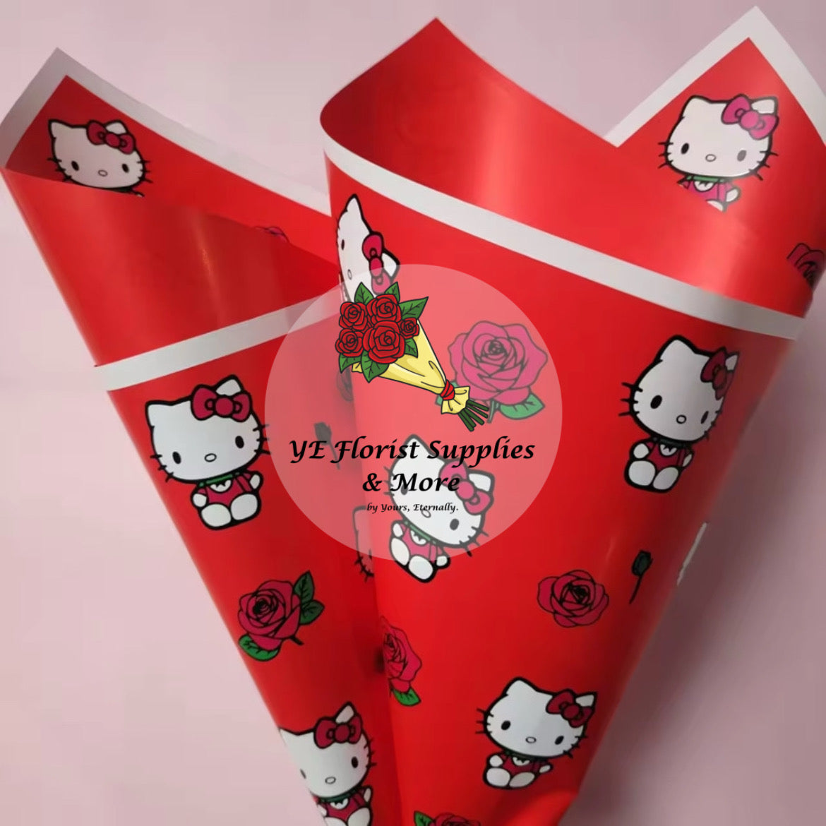 HK Rose print wrapping paper