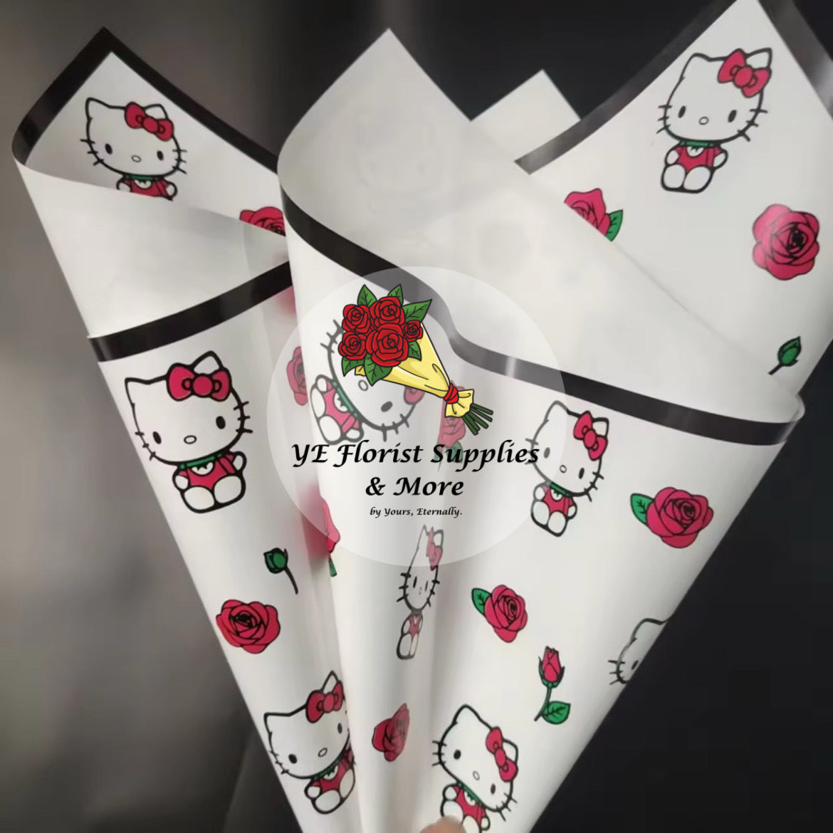 HK Rose print wrapping paper