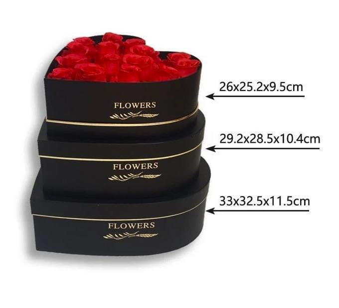 3-Piece Heart Shaped Box
