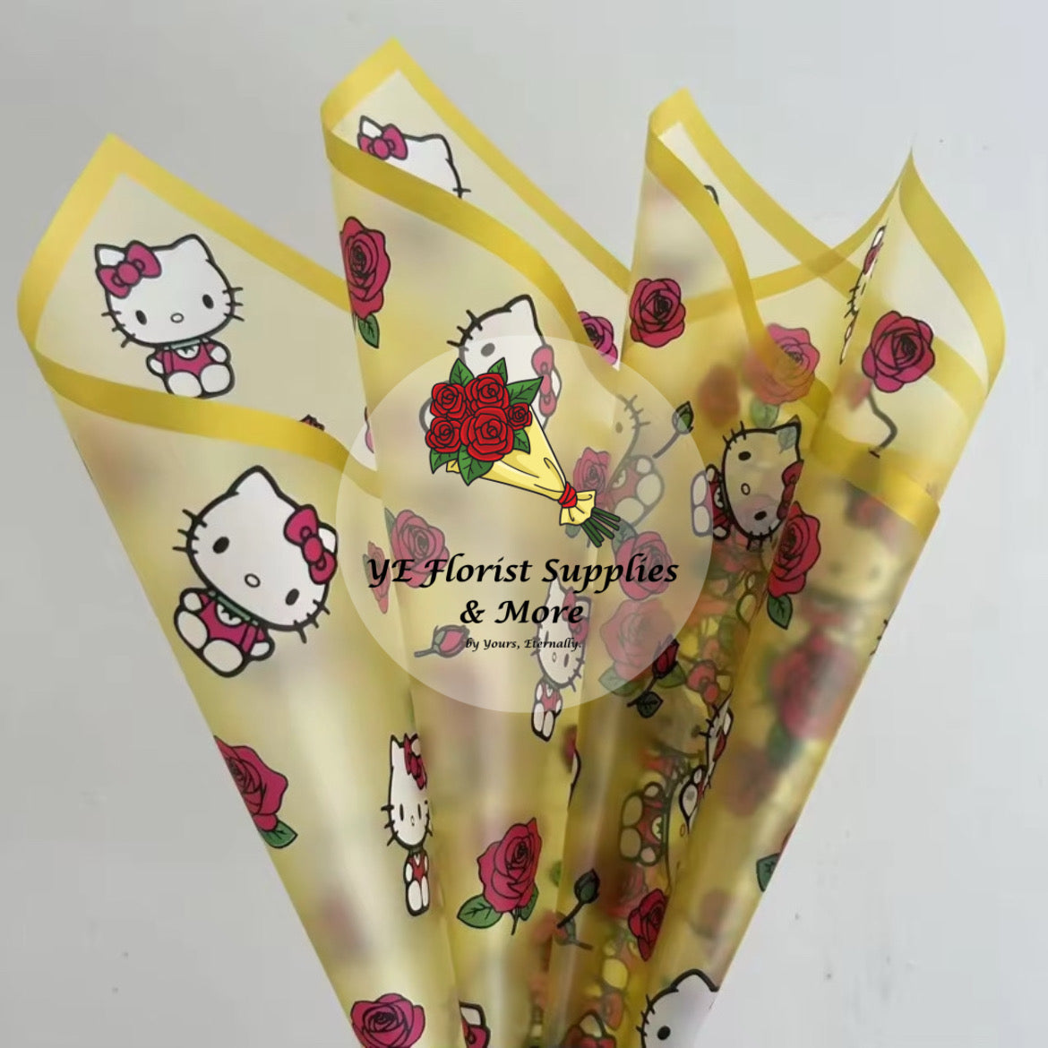 HK Rose print wrapping paper
