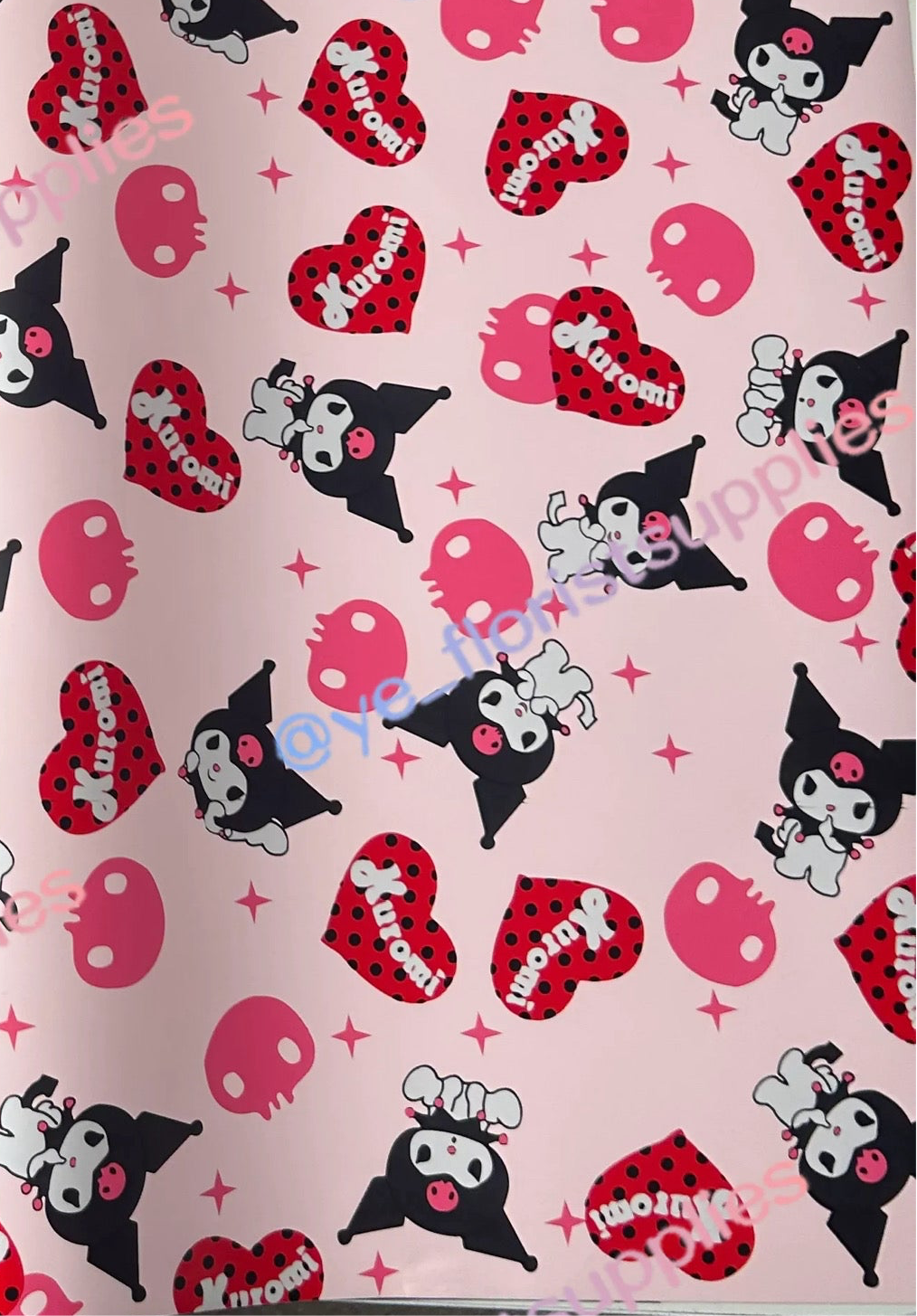 Kuromi Heart print Wrapping Paper