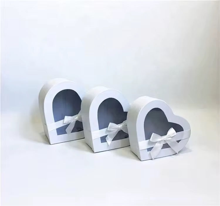 3pcs Heart with bow box