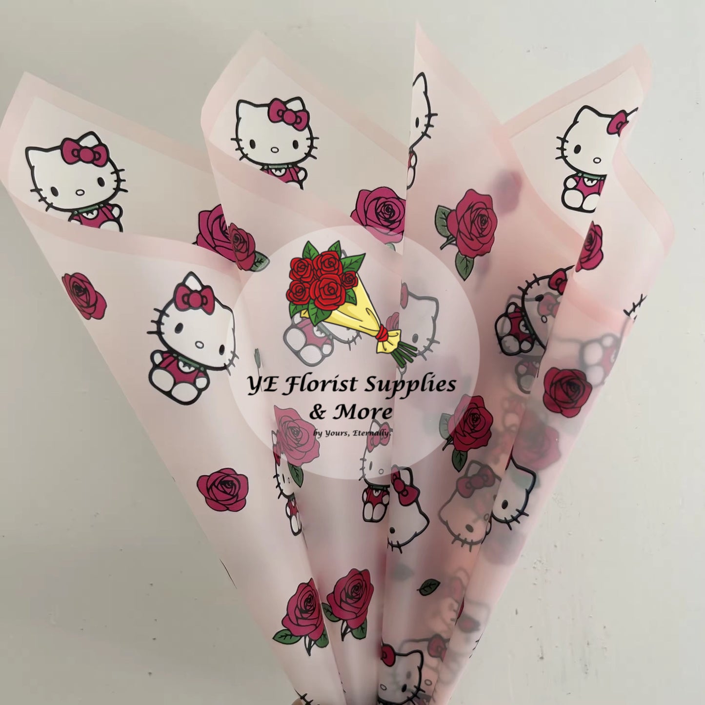 HK Rose print wrapping paper