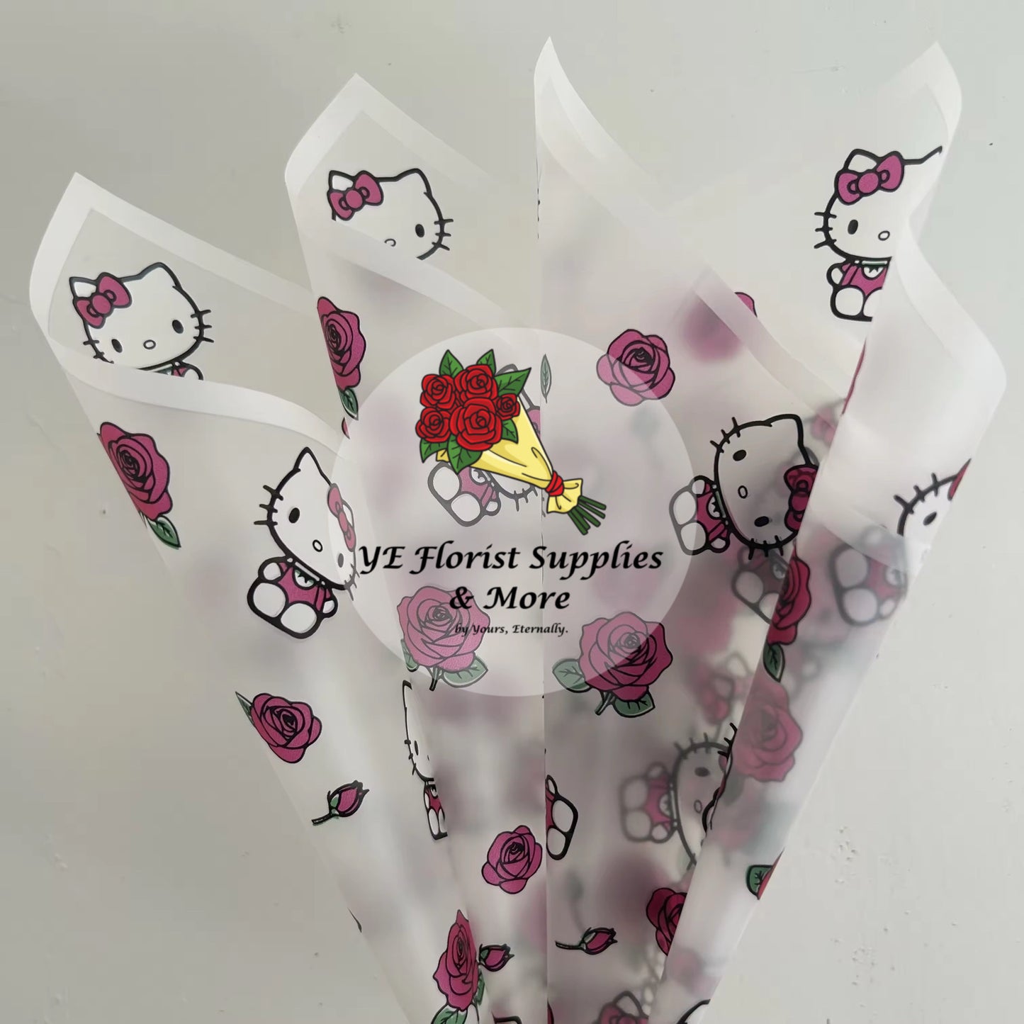HK Rose print wrapping paper