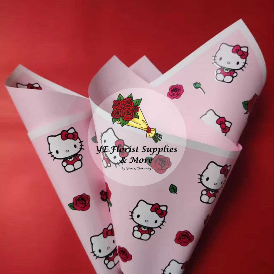 HK Rose print wrapping paper