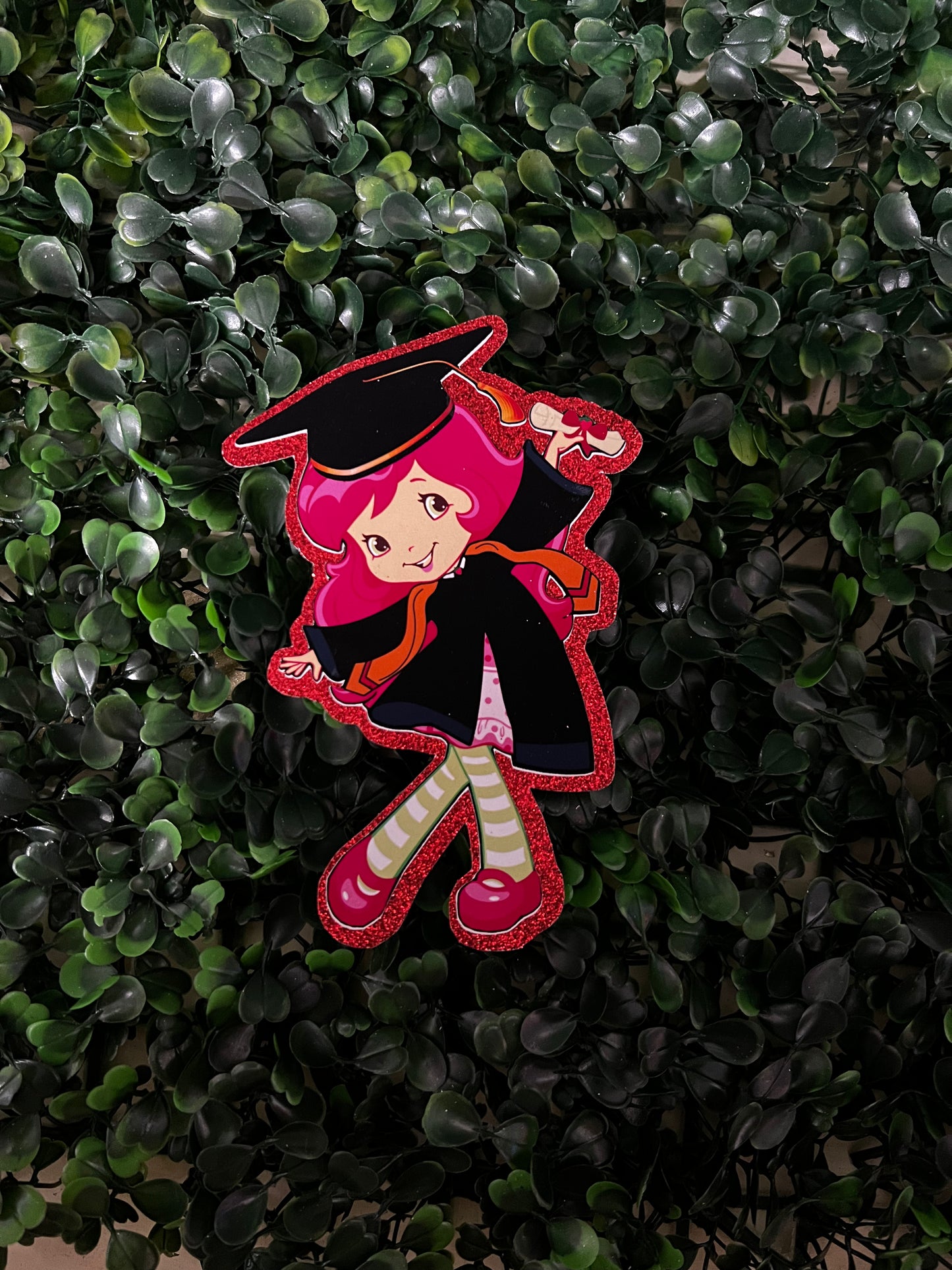 Strawberry Shortcake Graduation Topper