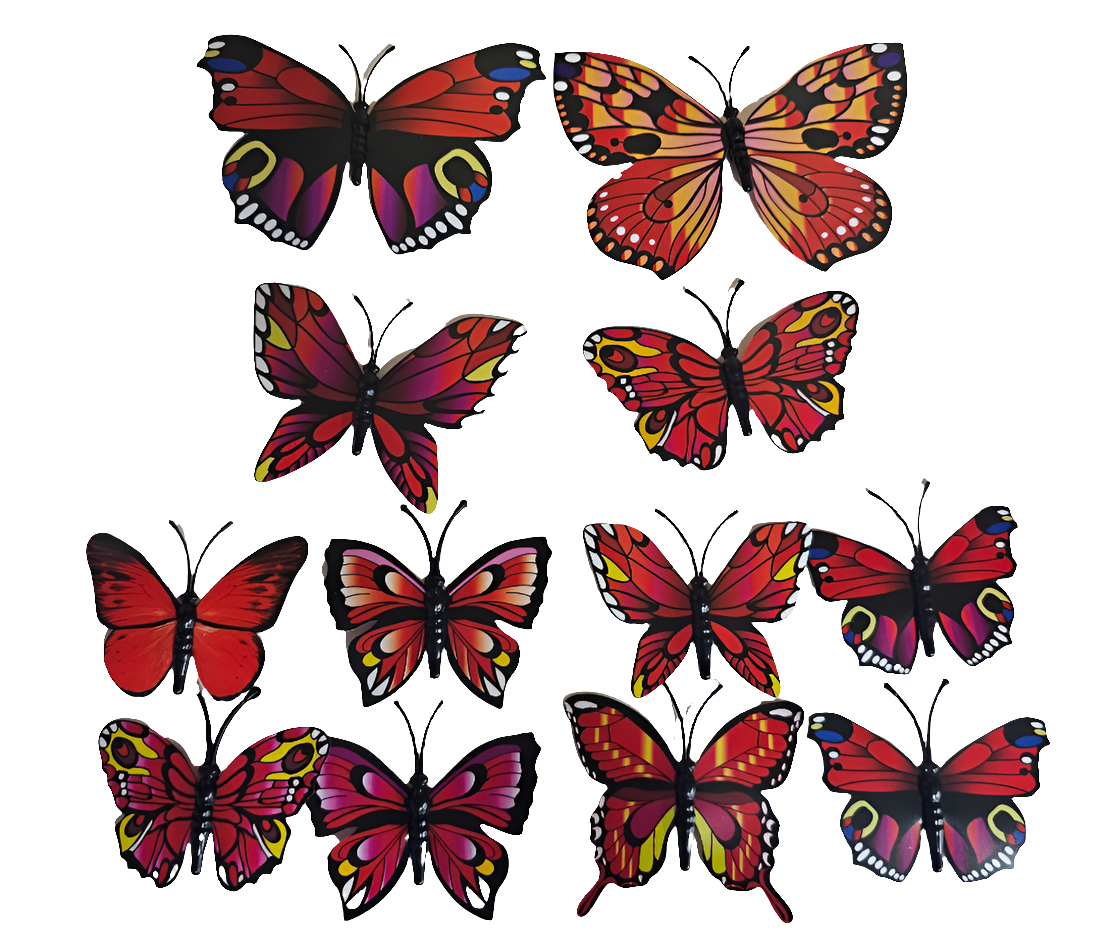 Colorful 3D Butterfly Decorations