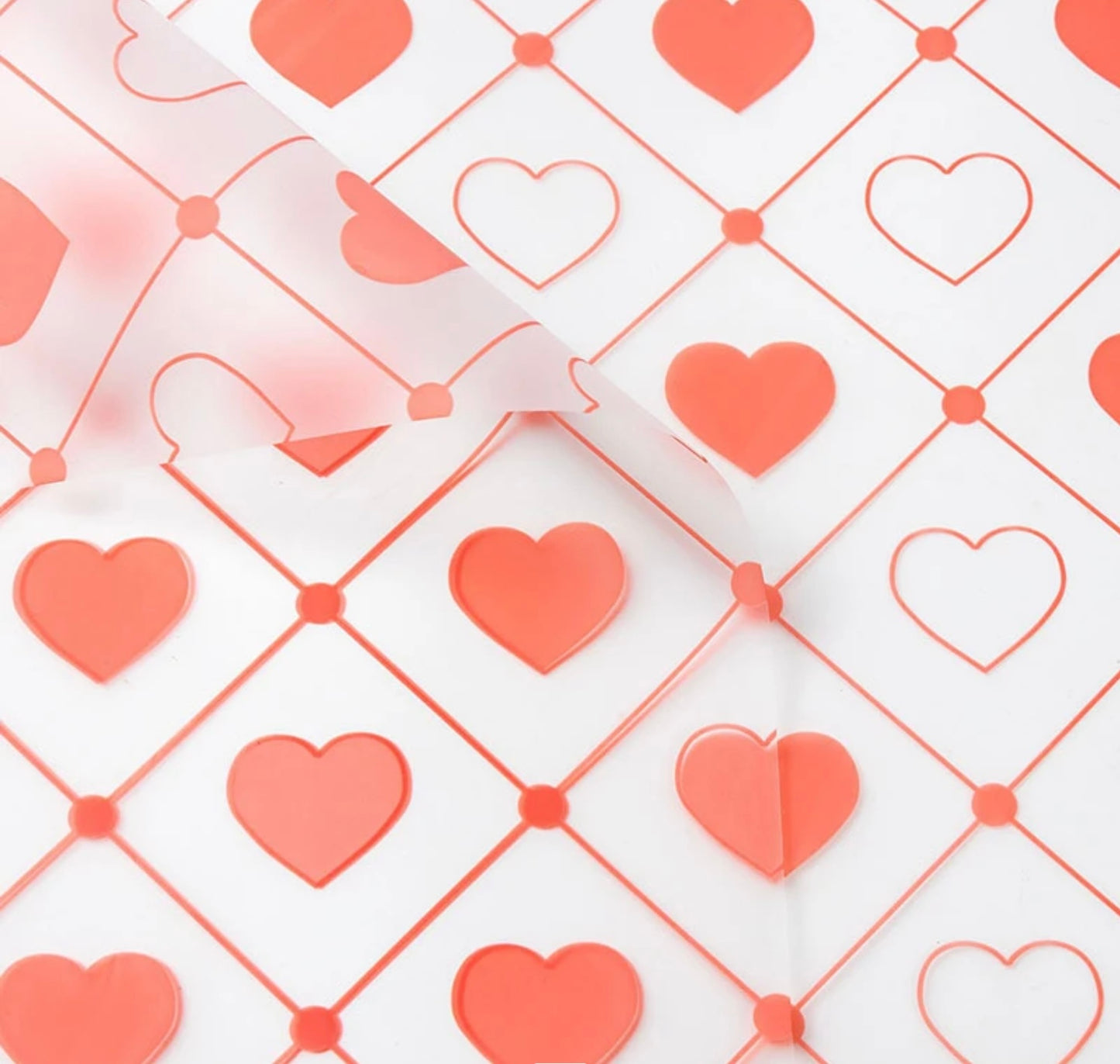 Frosted Hearts Wrapping Paper