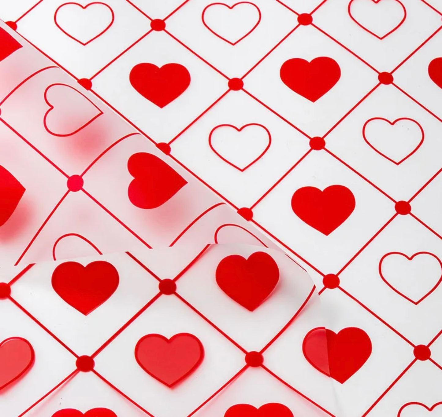 Frosted Hearts Wrapping Paper