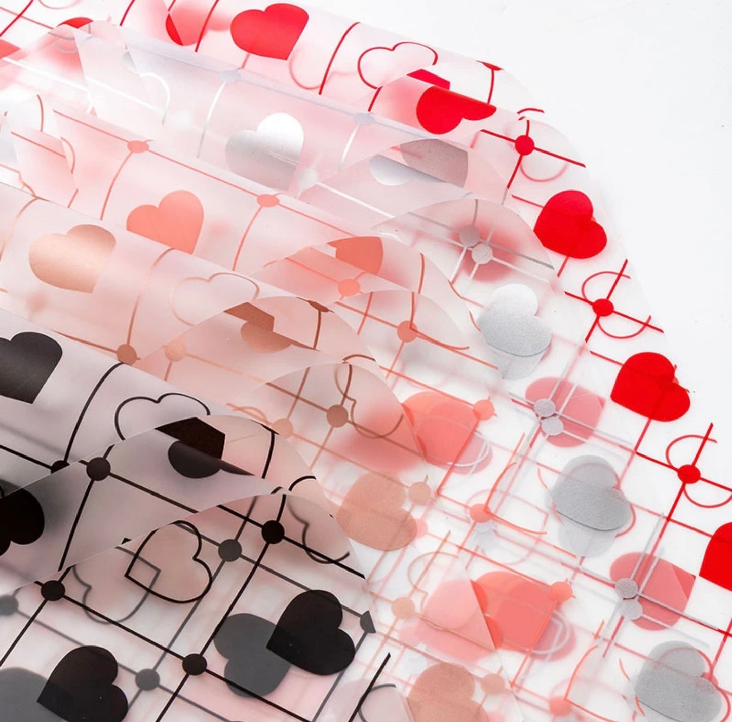 Frosted Hearts Wrapping Paper