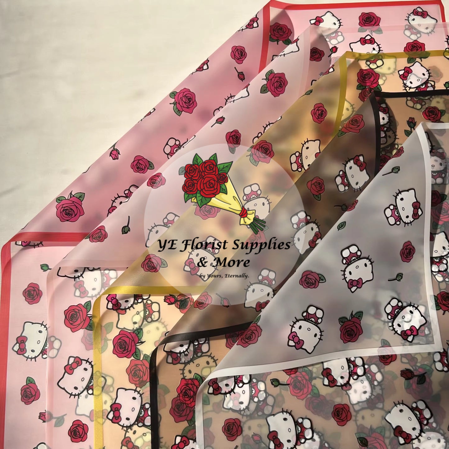 HK Rose print wrapping paper