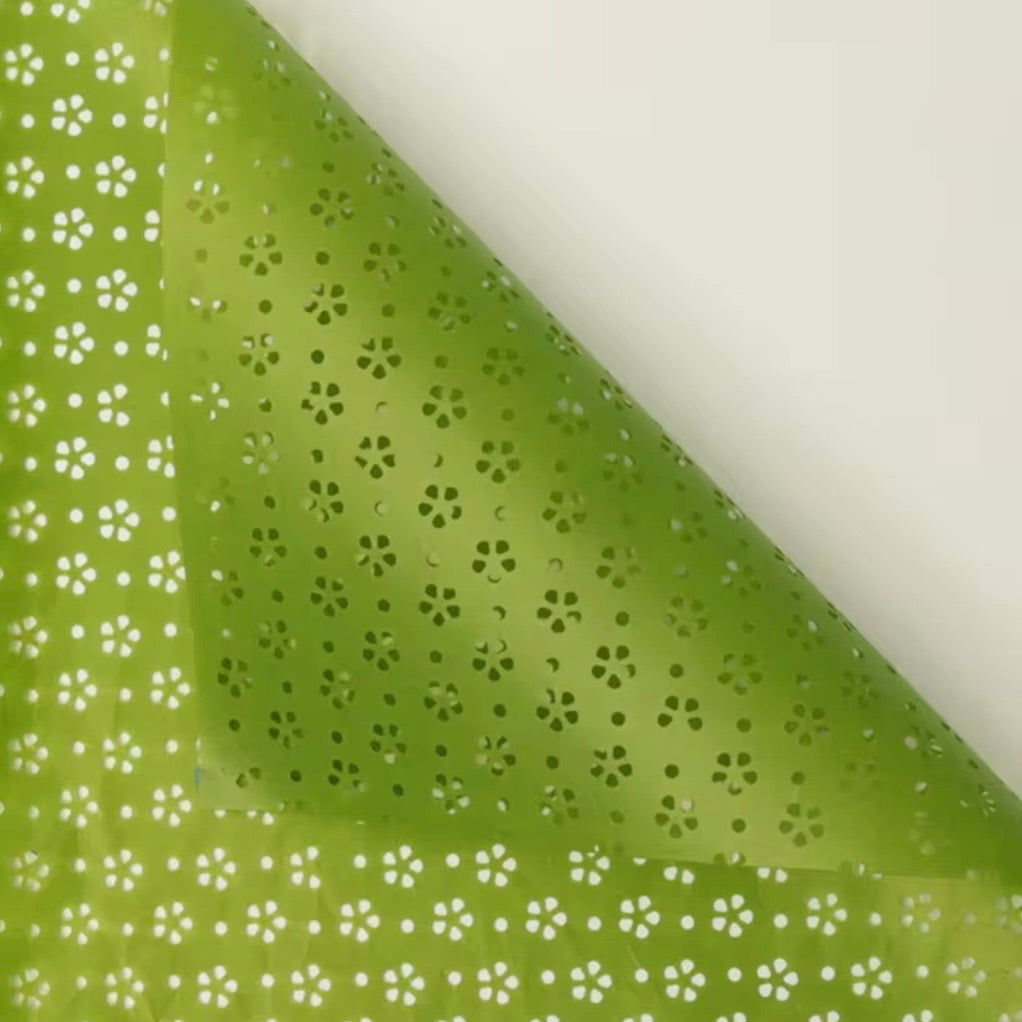 Carved Flower Print Wrapping Paper