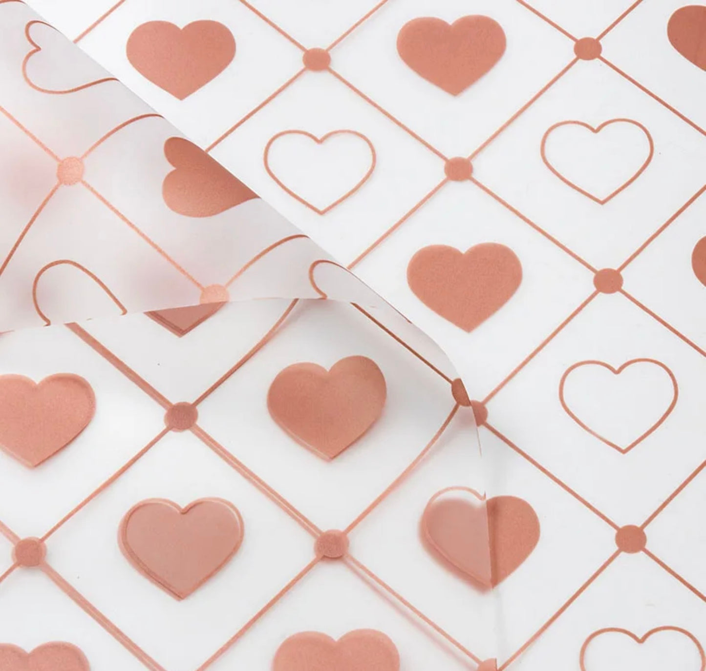 Frosted Hearts Wrapping Paper