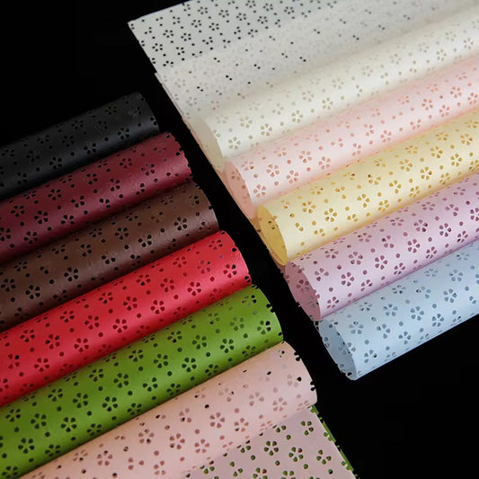 Carved Flower Print Wrapping Paper