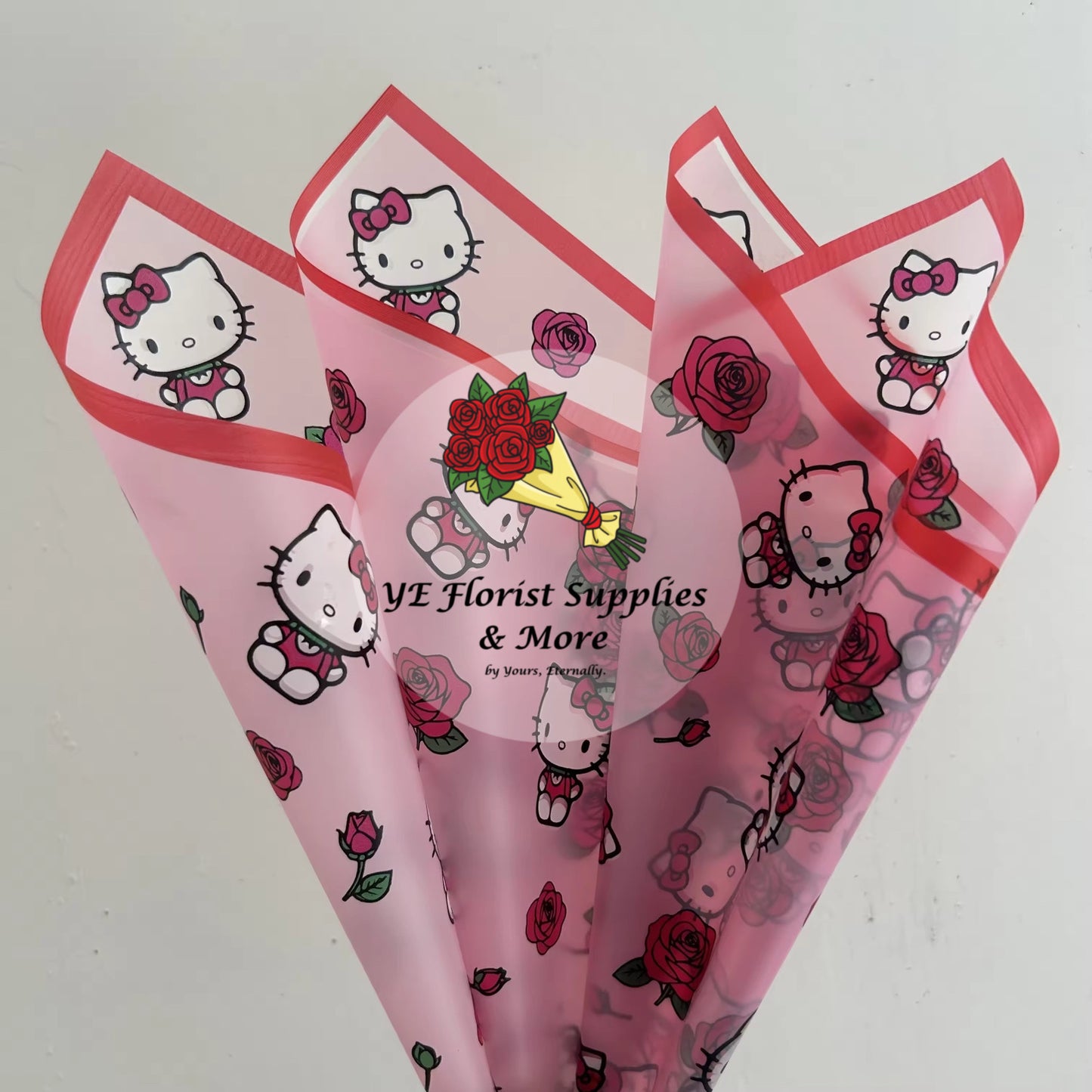 HK Rose print wrapping paper
