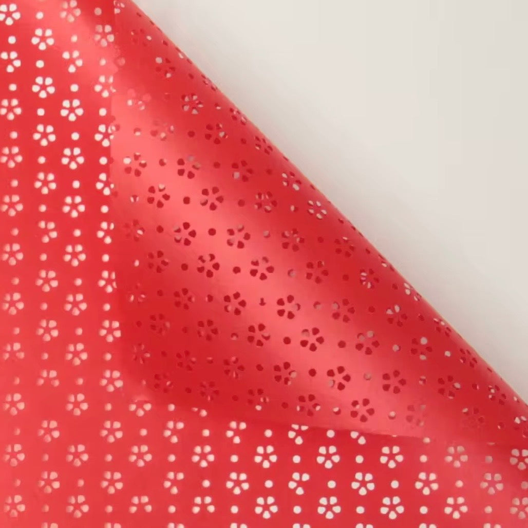 Carved Flower Print Wrapping Paper