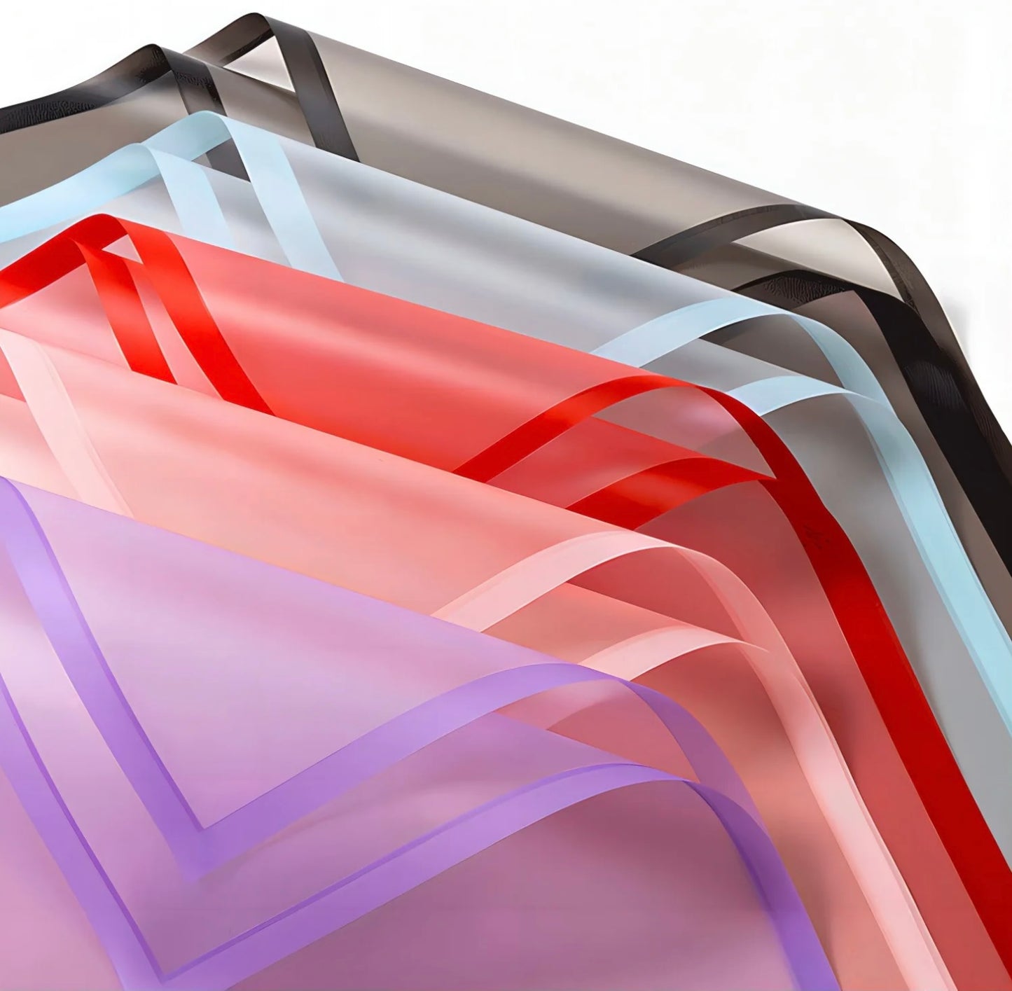 Solid Translucent With Matte Border Wrapping Paper
