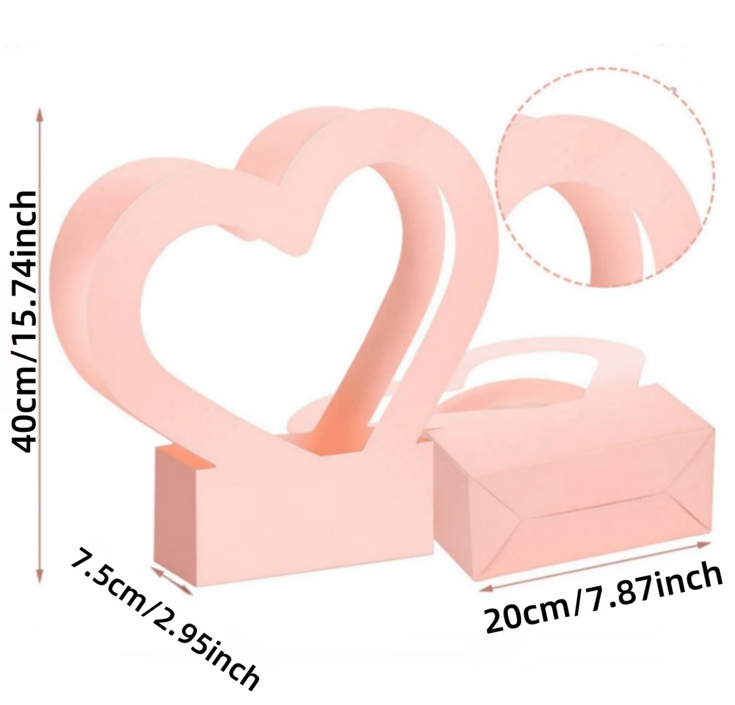 Heart Shape Handle Flower Box