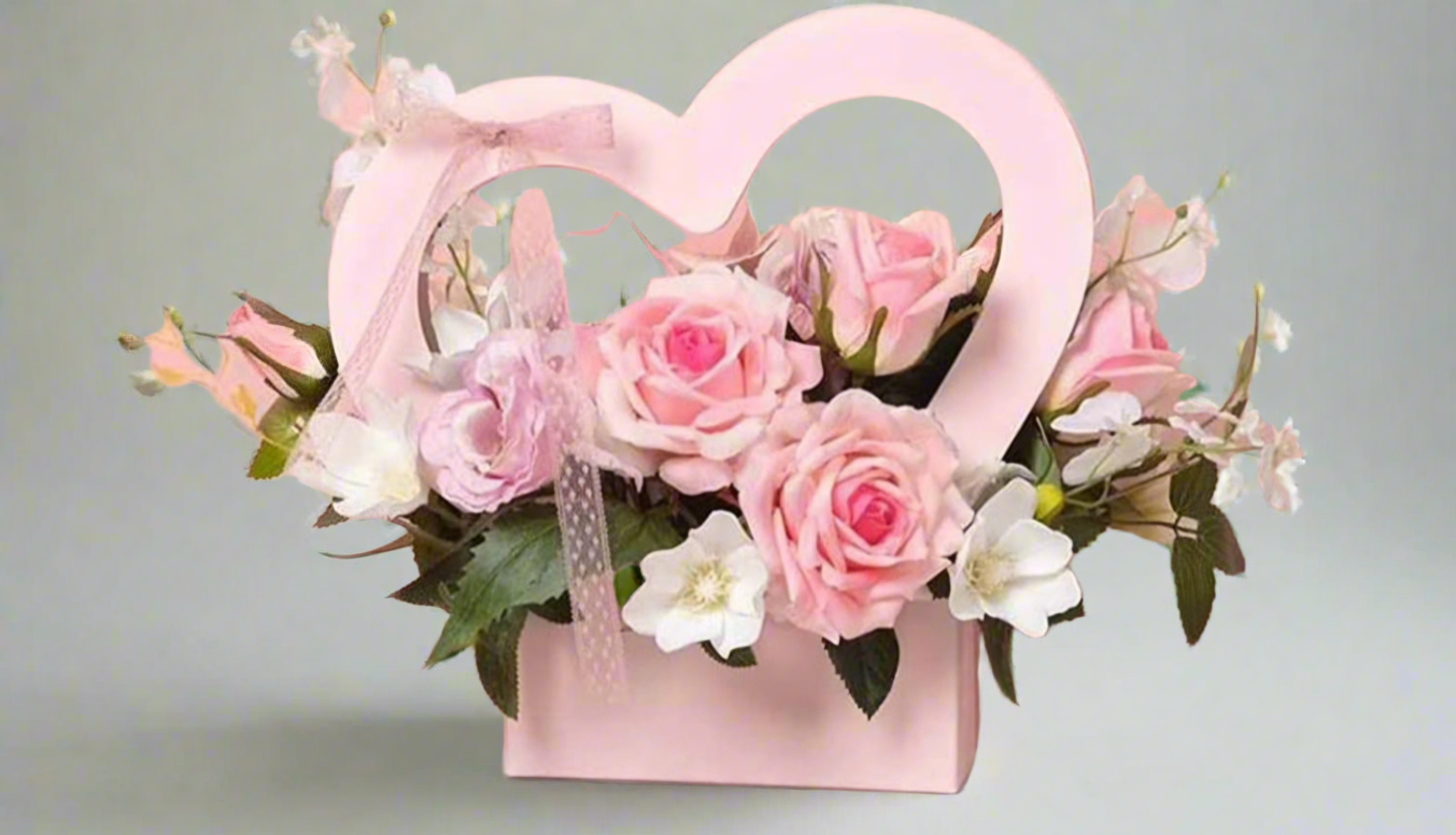 Heart Shape Handle Flower Box