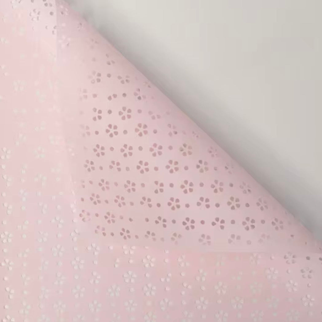 Carved Flower Print Wrapping Paper